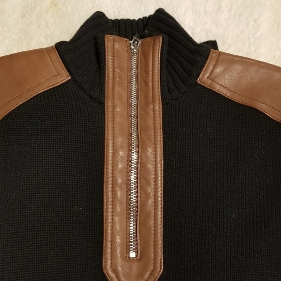 Ralph Lauren leather sweater combo - Picture 2 of 4